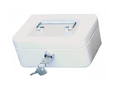WEDO 200 Přenosná pokladna bílá / 5 přihrádek / 1 spona / uzamykatelná