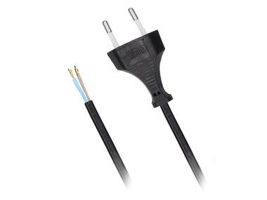 Solight PF08 flexo šňůra 3m černá / 2x 0.5mm2 