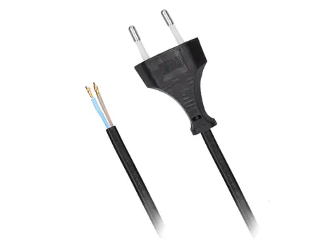 Solight PF08 flexo šňůra 3m černá / 2x 0.5mm2 