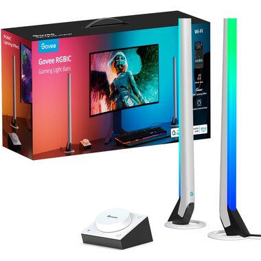 Govee herní LED lišty bílá 2ks / Bluetooth / WiFi / RGBIC
