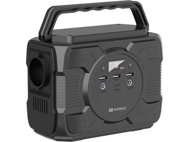 Sandberg Power Station AC 200 černá / nabíjecí stanice / 230V AC / 200W / 48000 mAh / displej / větrák