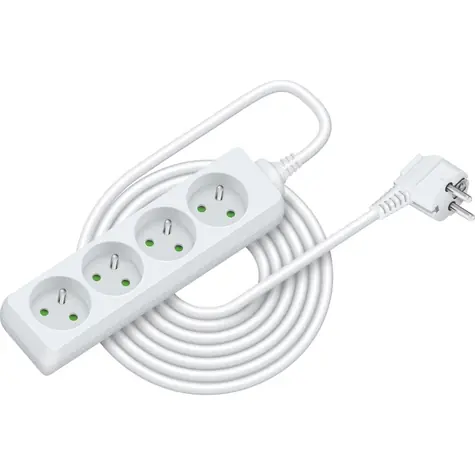 RETLUX RPC 10 Prodlužovací přívod 4 zásuvky 3×1.0mm 7m bílá