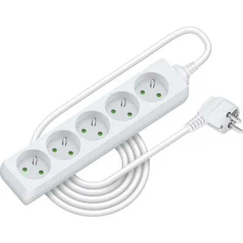 RETLUX RPC 13 Prodlužovací přívod 5 zásuvek 3×1.0mm 3m bílá