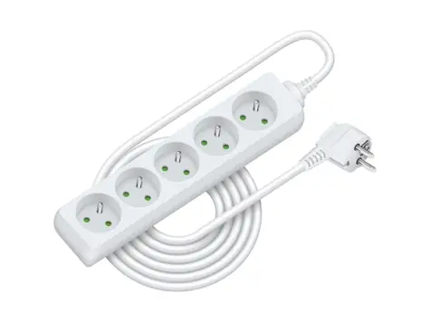 RETLUX RPC 14 Prodlužovací přívod 5 zásuvek 3×1.0mm 5m bílá