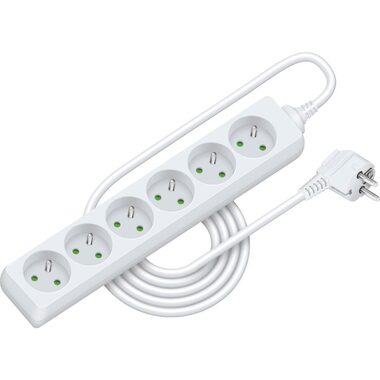 RETLUX RPC 16 Prodlužovací přívod 6 zásuvek 3×1.0mm 3m bílá