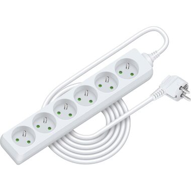 RETLUX RPC 17 Prodlužovací přívod 6 zásuvek 3×1.0mm 5m bílá