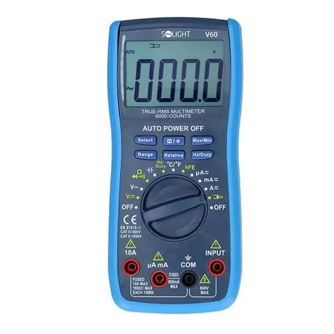 Solight profesionální multimetr / max. AC 750V / max. DC 1000V / podsvícení LCD 