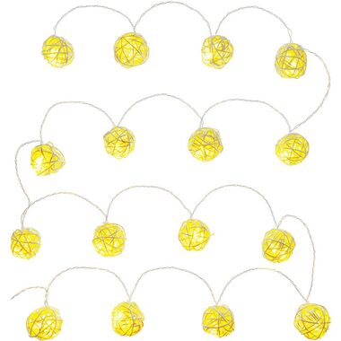 RETLUX RXL 248 Girlanda s přírodními koulemi 16x 3000K - teplá bílá / Časovač