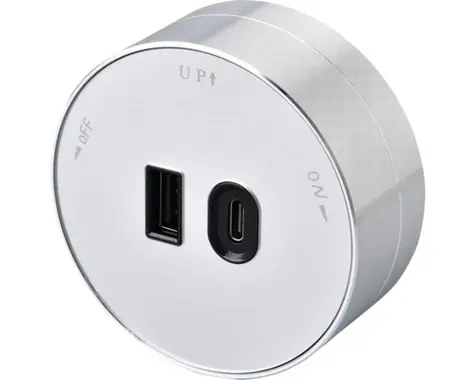Viking síťový adaptér AC34 bílá / 3x 16A + 3x USB-A + 1x USB-C