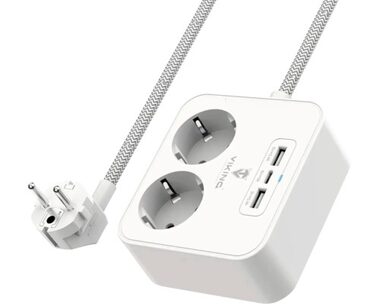 Viking Prodlužovací kabel A23 bílá / 2x 16A + 2x USB-A + 2x USB-C