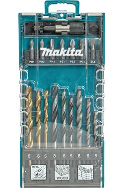 Makita D-74887 / Sada vrtáků a bitů / 5 & 6 & 8 mm / PH1-3 / PZ1 - 3 / SL5  / 17 ks