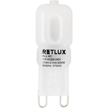RETLUX RLL 461 G9 2W LED / 170 lm / 3000K - teplá bílá             