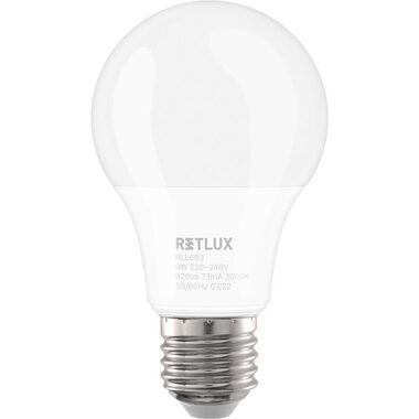 RETLUX RLL 603 A60 E27 bulb 9W / 1220 lm / 3000K - teplá bílá / D 