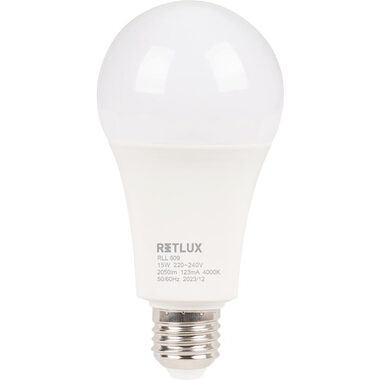 RETLUX RLL 609 A70 E27 bulb 15W / 2050 lm / 4000K - studená bílá / D 