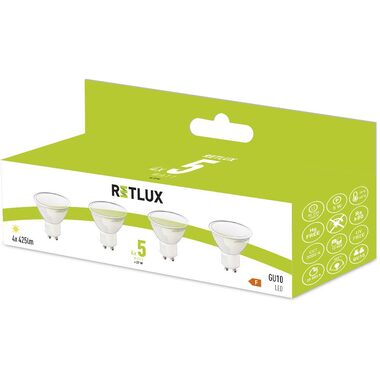 RETLUX REL 37 LED GU10 4x5W / 425 lm / 3000K - teplá bílá / 4ks