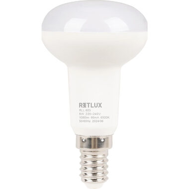 RETLUX RLL 653 R50 E14 Spot 8W / 1080 lm / 6500K - denní bílá / D 