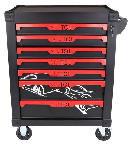 SIXTOL MECHANIC TROLLEY KEVIN / Dílenský vozík na nářadí / 7 šuplíků 