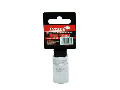 TVARDY Nástrčná hlavice dvanáctihranná 1/2" 15 mm 