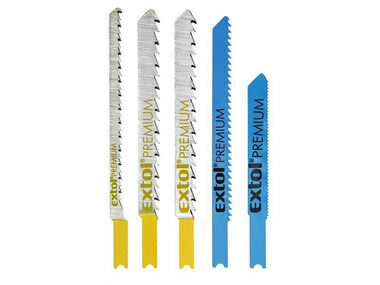 EXTOL-PREMIUM Plátky do přímočaré pily-mix sada 5ks / úchyt UNIVERSAL 