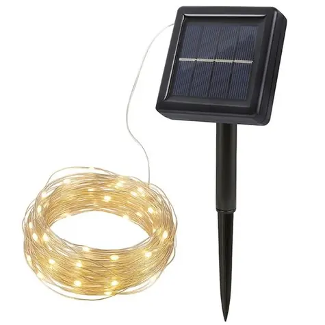 Solight WL919 LED solární řetěz / 200LED / 22m / teplá bílá