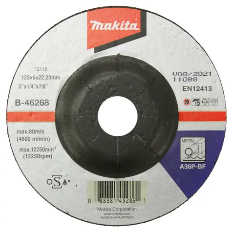 Makita B-46268 Hrubovací kotouč 125x22.23mm / pro broušení ocelových obrobků