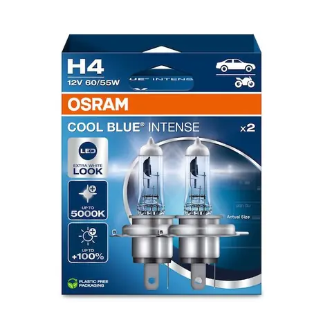 OSRAM Halogenová žárovka Cool Blue Intense Next Gen H4 / 12V / 1650lm / Bez reflektoru