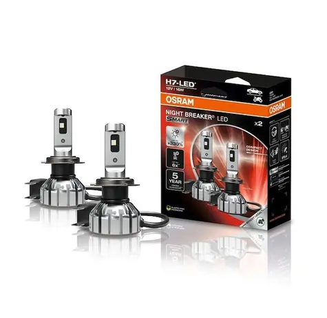 OSRAM Halogenová žárovka Night Breaker LED Smart H7 PRO / +330% / 12V / 1500lm / Bez reflektoru