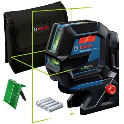 BOSCH GCL 2-50 G Professional / Křížový laser / se zeleným paprskem / 4x AA / 15m / otočný držák