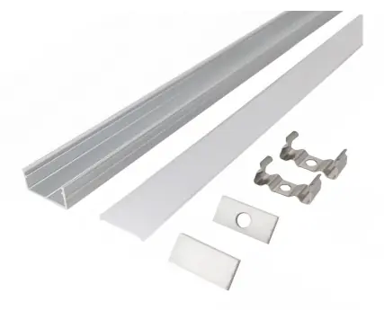 Solight WM906-1 hliníková lišta pro LED pásky 2 / 18x9mm / mléčný difuzor / 1m