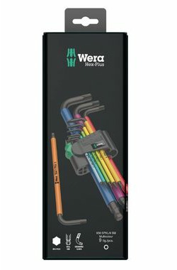 WERA 950 9 Hex-Plus Multicolour 1 SB Multicolour Sada zástrčných klíčů / metrická / BlackLaser