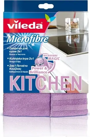 Vileda 141260 hadřík z mikrovlákna 2v1 do kuchyně