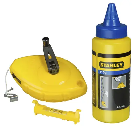 Stanley 0-47-443 / Lajnovací šňůra 30m + barva a závěsná vodováha