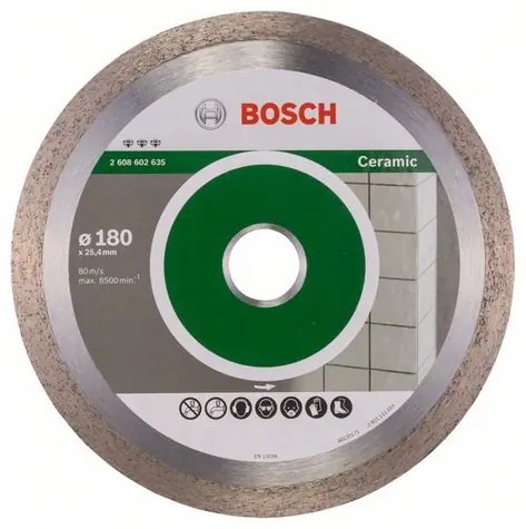 BOSCH 2608602635 / Diamantový řezací kotouč na dlaždice / Průměr 180 x 25.4 mm / Šířka řezu 2.2 mm
