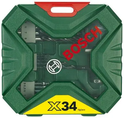 BOSCH 2607010608 / Sada vrtáků a šroubovacích bitů (34 ks)
