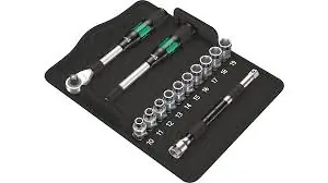 WERA 8006 SC 1 / Ráčnová sada Zyklop Hybrid / upínací část 1|2" / metrická