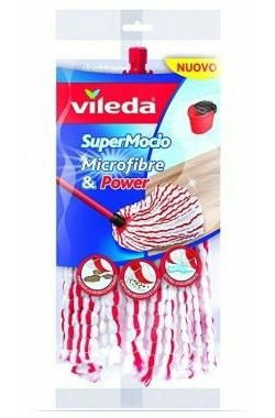 Vileda Náhradní nástavec pro mopy Supermocio Microfibre & Power / vhodné na tvrdé podlahy