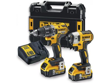 DeWalt  DCK268P2T / Sada Aku nářadí  vrtačka DCD791 | Rázový utahovák DCF887 / 2x18V / 2x5.0Ah