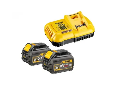 DeWalt DCB118T2 / Sada Nabíječka DCB118 + 2x Akumulátor DCB546 / 18V a 54V / 6.0Ah XR Flexvolt