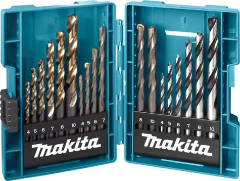 Makita B-49432 Sada vrtáků HSS-G (18 ks) / dřevo & kov & beton