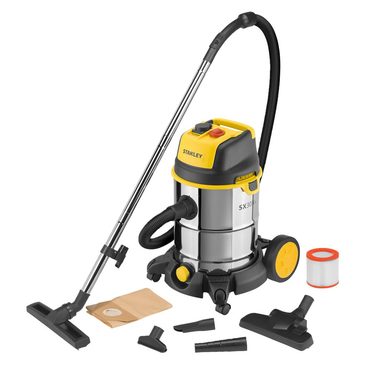 Stanley Wet&Dry SXVC30XTDE / Průmyslový vysavač s příslušenstvím / 1600W / 30 l / mokré a suché vysávání