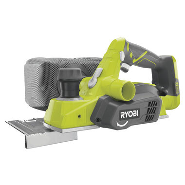 Ryobi R18PL-0 ONE+ / Aku Hoblík / 18V / šířka drážky 82 mm / Hloubka úběru 0-3 mm / 11 000 ot-min / bez Aku