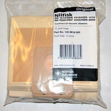 Nilfisk 1408618000 Látkové sáčky do vysavačů Nilfisk (10 ks)