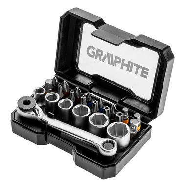 Graphite 56H610 Sada nástrčných klíčů 1|4" s ráčnou / 24 ks
