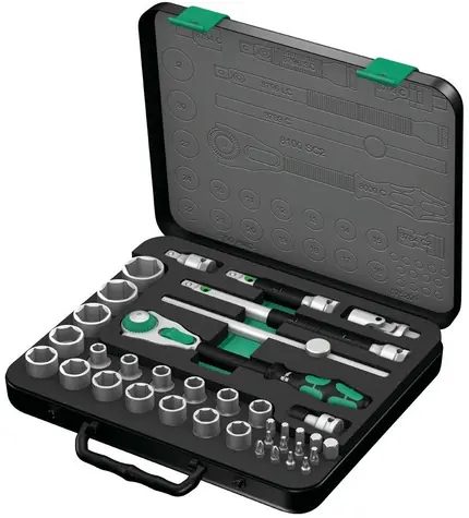 WERA 8100 SC 2 / Ráčnová sada Zyklop Speed / upínací část 1|2" / metrická