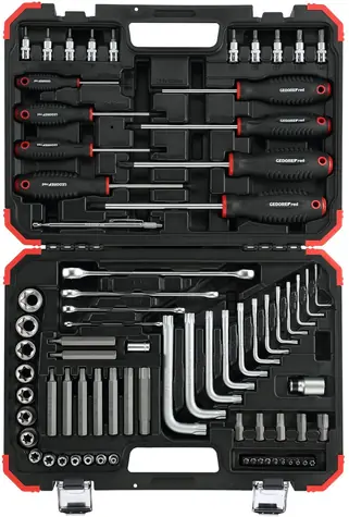 GEDORE RED R68003075 - Sada nářadí / 1|4 "+ 1|2" / 75 ks