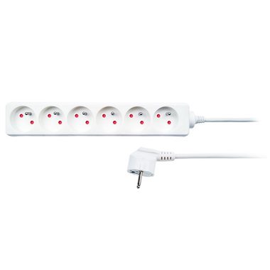 Solight prodlužovací přívod 6 zásuvek 1.5m bílá