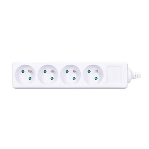 Solight vícenásobná zásuvka 4 zásuvky bílá / 230V-16A