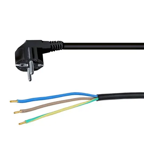 Solight PF04 flexo šňůra 2m černá / 3x 1mm2 
