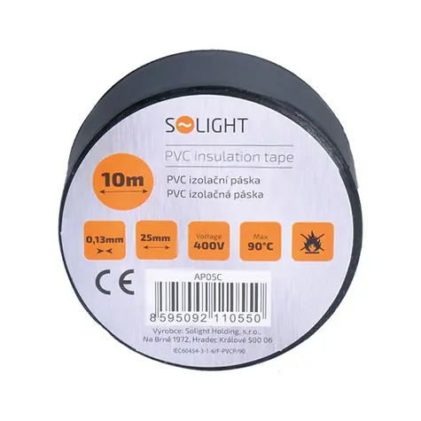 Solight AP05C izolační páska 25mm x 0.13mm x 10m černá