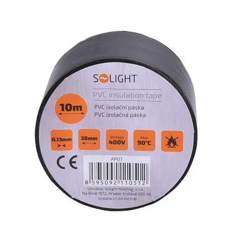 Solight AP07 izolační páska 38mm x 0.13mm x 10m černá